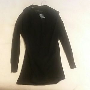 Extra long black cardigan